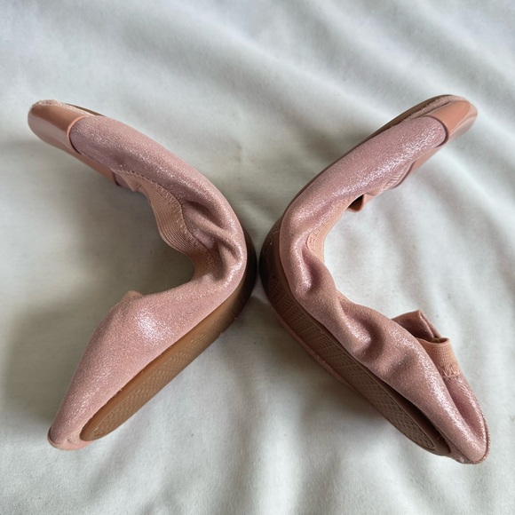 YS YOSI SAMRA Scarlet Two Tone Foldable Ballet Flats Size 8 / 6Y Rose Cloud - Picture 7 of 9